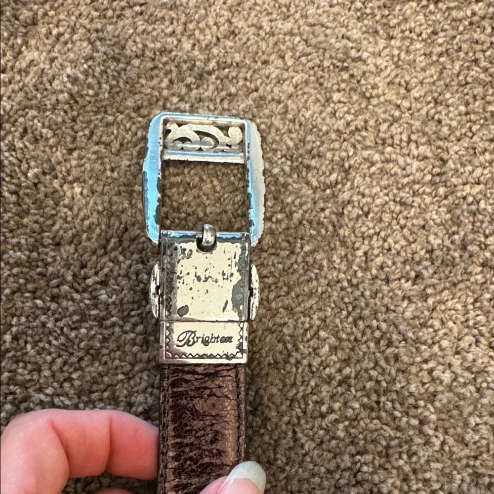 Women’s Brighton black belt with silver buckle